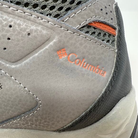 Columbia Boots Men's 9 Grey Orange Omnigrip Hiking Boot Outdoor Adventure Gear - Picture 5 of 10